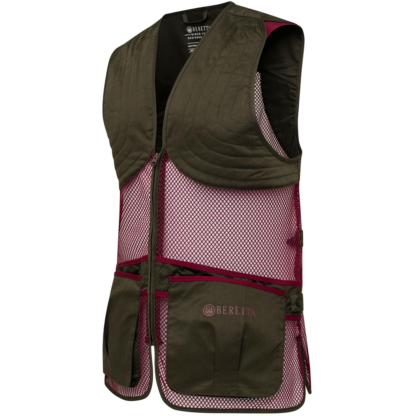 Beretta Unisex Full Mesh Shooting Vest - Breathable Lightweight Competition Vest with Cartridge Pockets &amp; Comfortable Fit