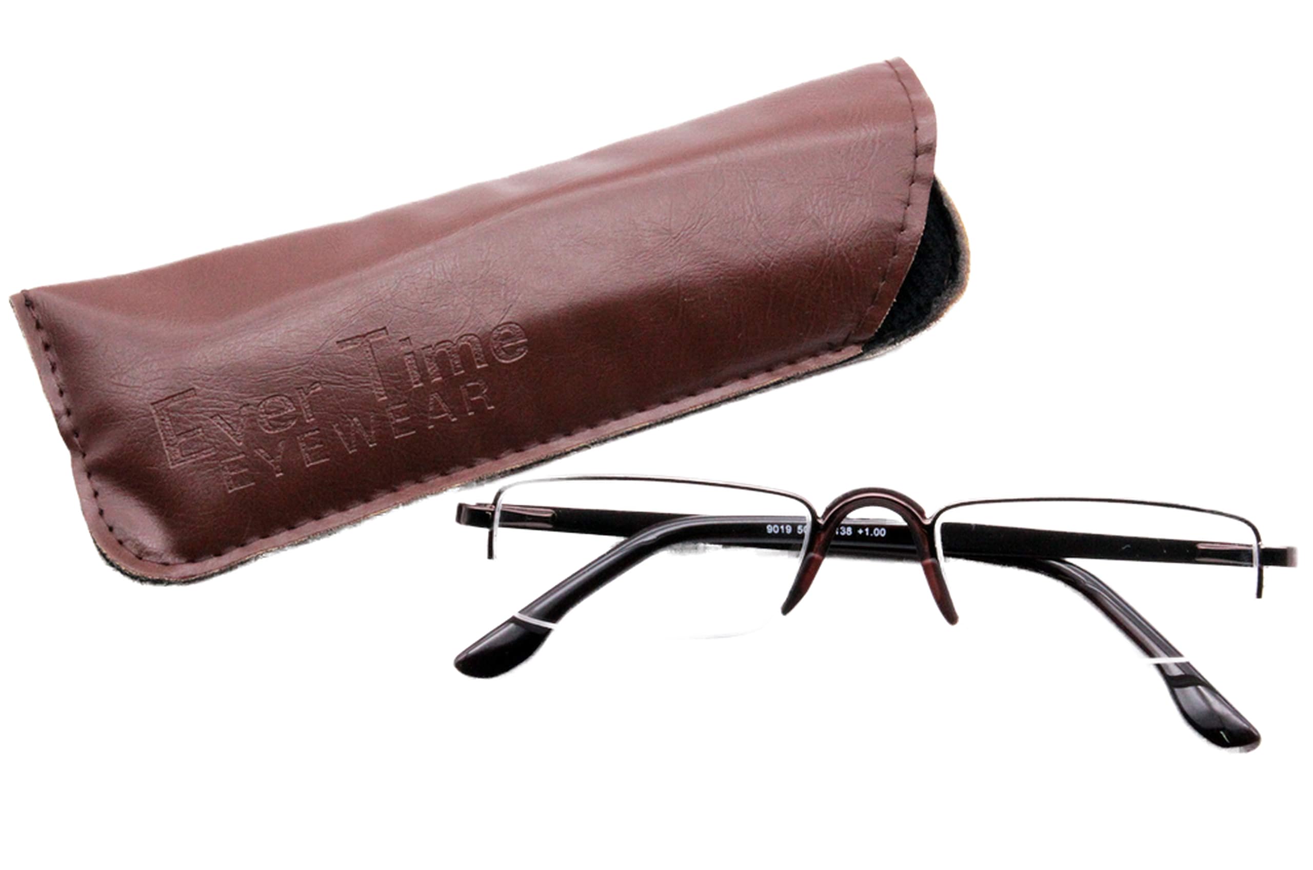 BRANDWISHMetel Full Frame Pocket Clip Reading Fixed Nose pads with Pouch Unisex