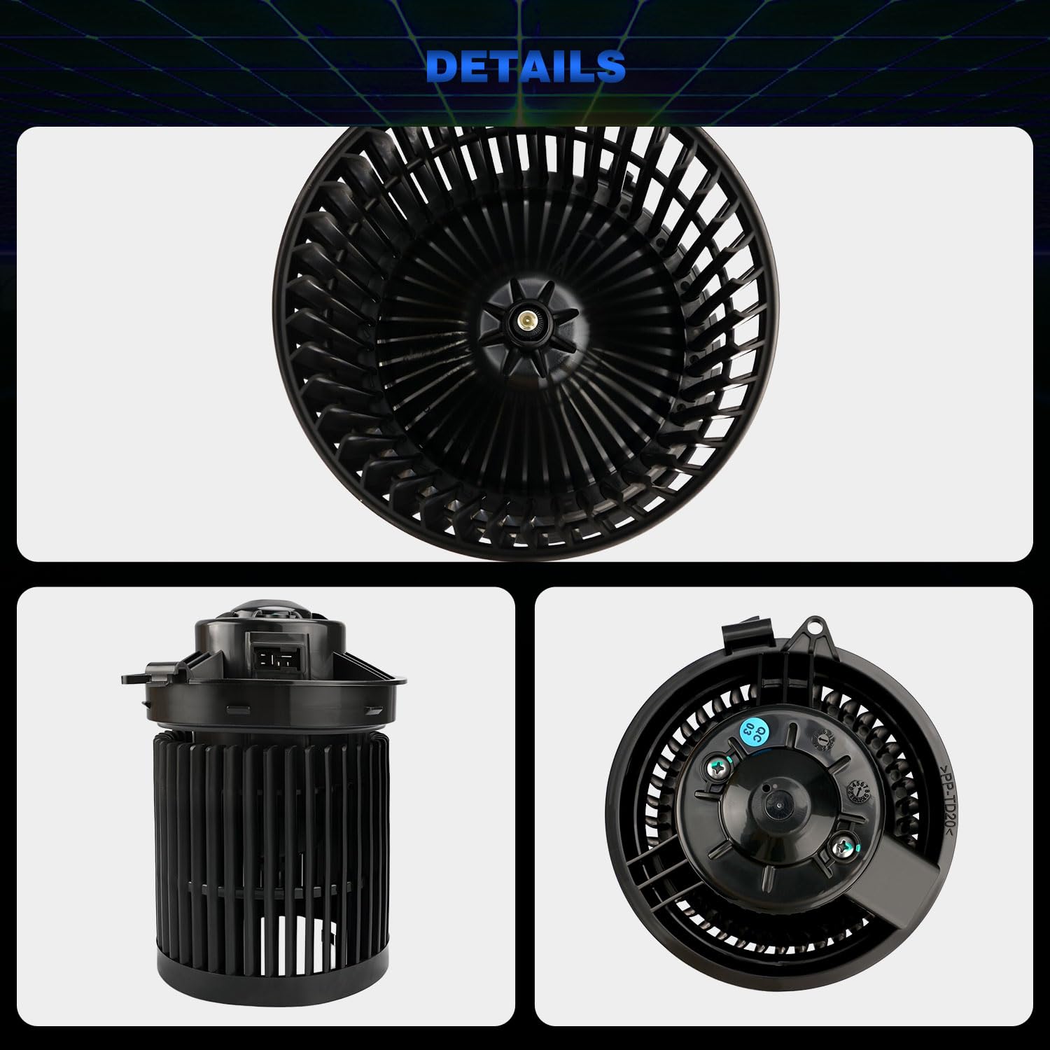 Techie Ventilador de motor de repuesto para 272261KA0A, 273SY1KA0A, 273SY-1KA0A compatible con Juke F15 1.2L 1.5L 1.6L Gasolina 2010-2020 Juke F15 1.5 dCi Diesel 2010-2020