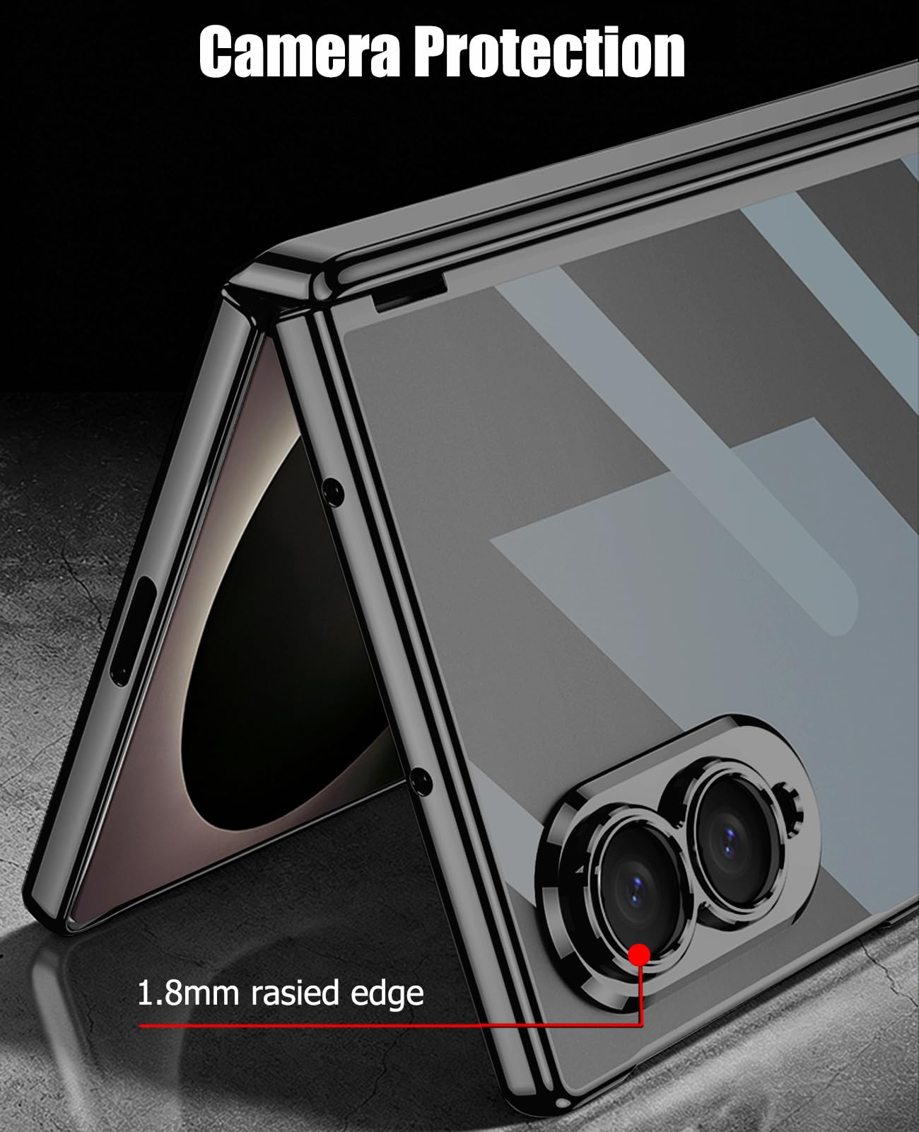 Custodia trasparente per Samsung Galaxy Z Fold 8, custodia trasparente galvanica con protezione per cerniera magnetica e pellicola protettiva, custodia protettiva sottile antiurto per Samsung