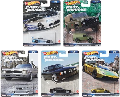 Miniatura 4 de Hot Wheels 2023 Fast & Furious Premium Diecast Car Juego completo de 5 vehículos de lanzamiento HNW46-956D