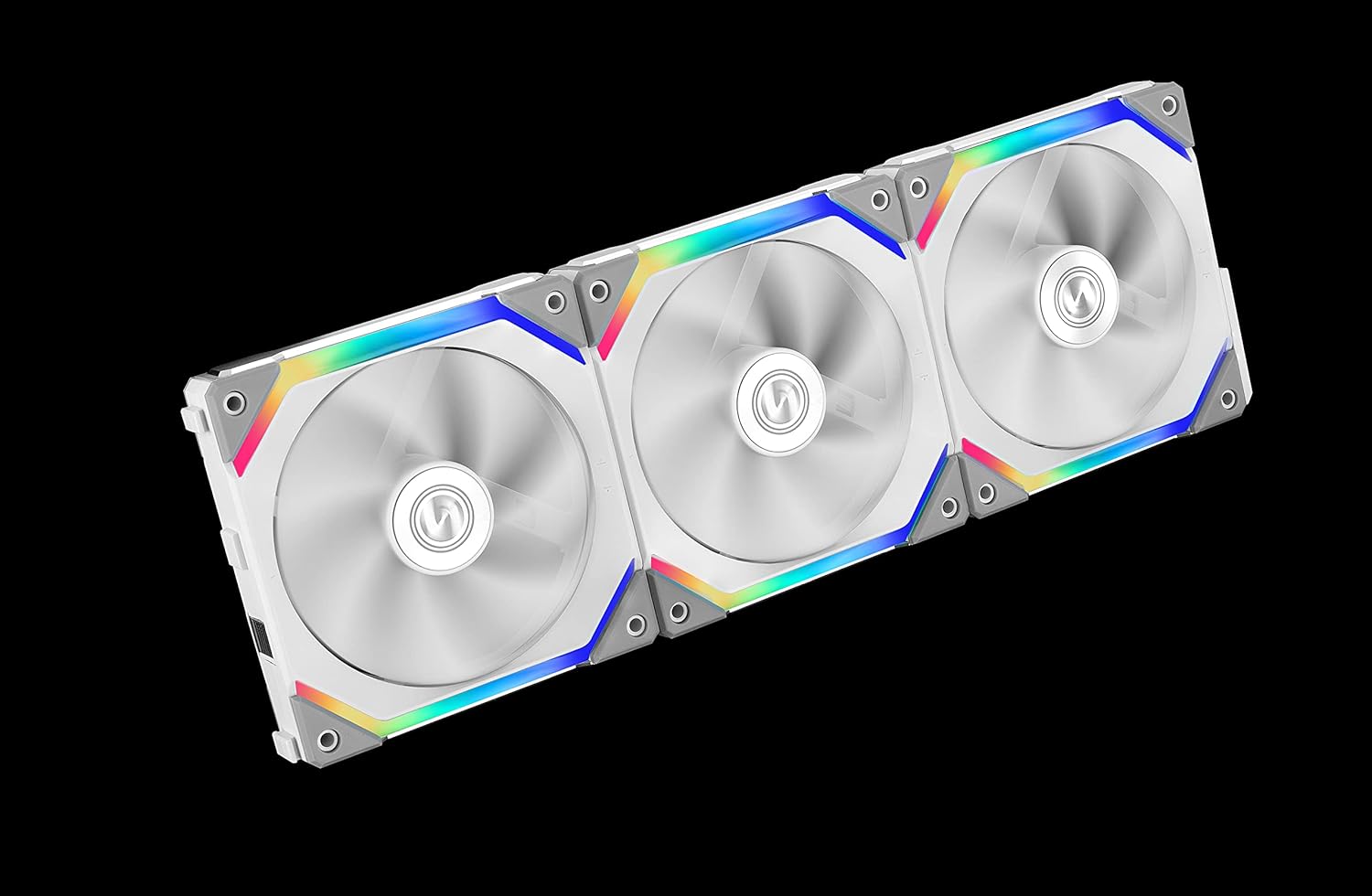 Lian Li UNI Fan SL120 5 Pack White - with Controller (ARGB 120mm LED PWM Daisy-Chain) : Electronics
