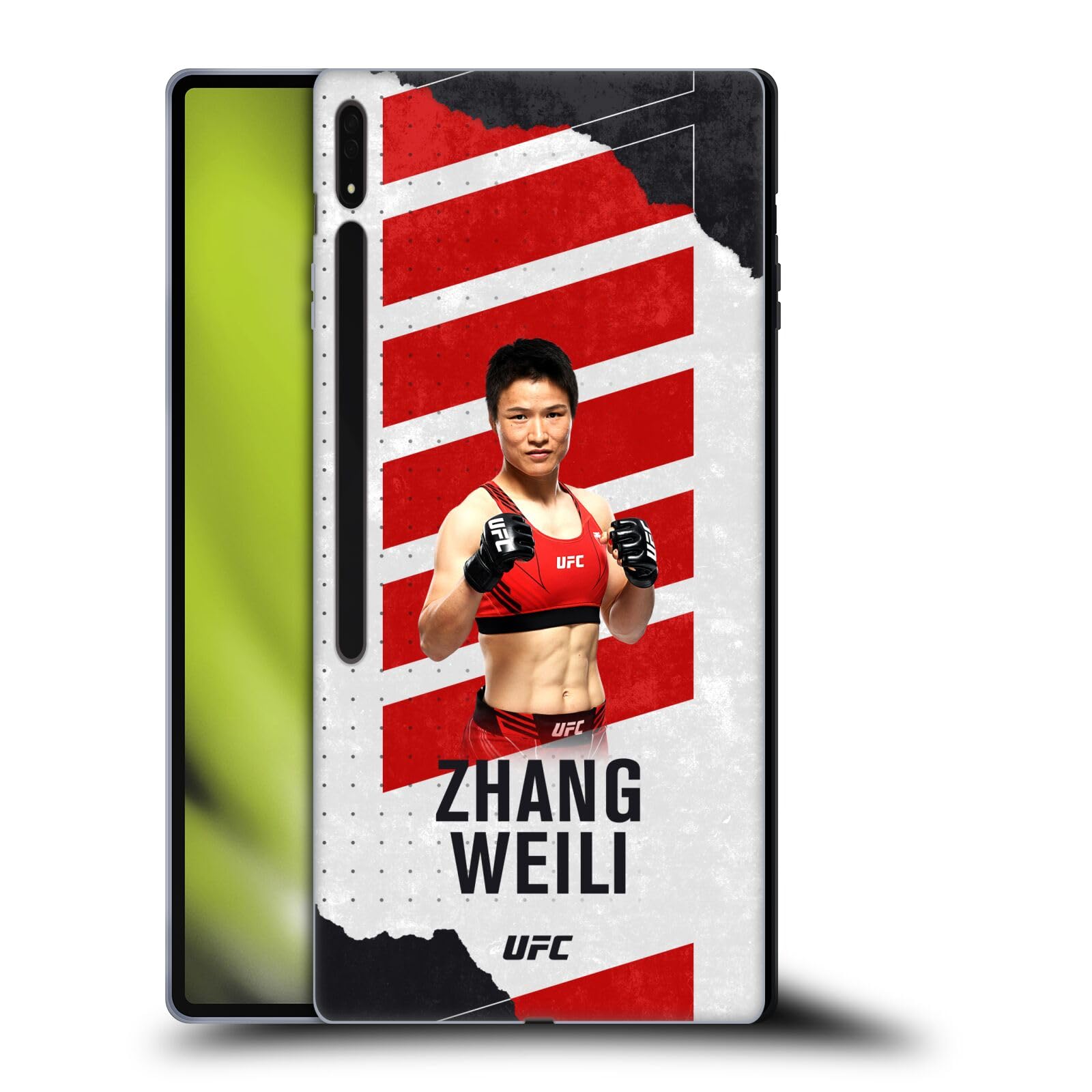 Head Case Designs Officially Licensed UFC Fight Card Zhang Weili Soft Gel Case Compatible with Samsung Galaxy Tab S8 Ultra