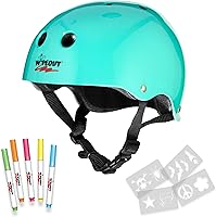 Wipeout Dry Erase Kids Helmet for Bike, Skate, Scooter & Rollerblading - Customizable with Markers, Stencils, CPSC & ASTM Certified