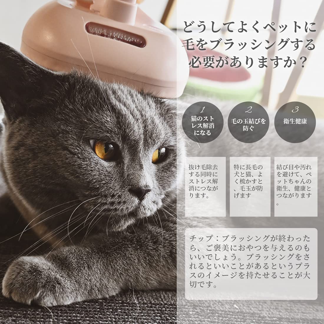 Amazon.co.jp: ペット用ブラシ痛くない ヒーリングブラシ スリッカー