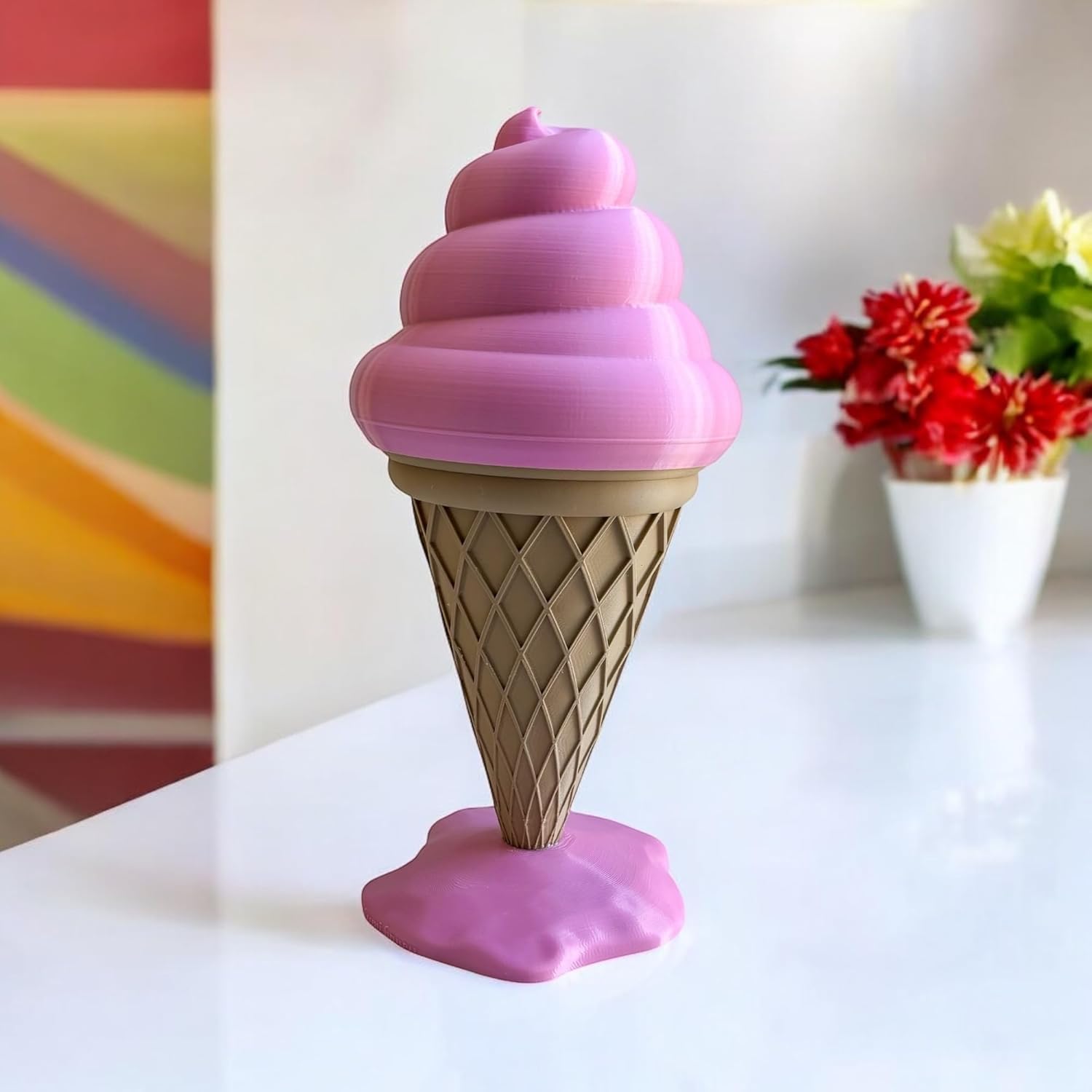 Icecream Decor, Centerpiece Display, Pink Home Decor, Decor for Bedroom, Decoration for Party, Home Decor Aesthetic, Modern Decor, Birthday Decor, Living Room Decor, Icecream Come Art