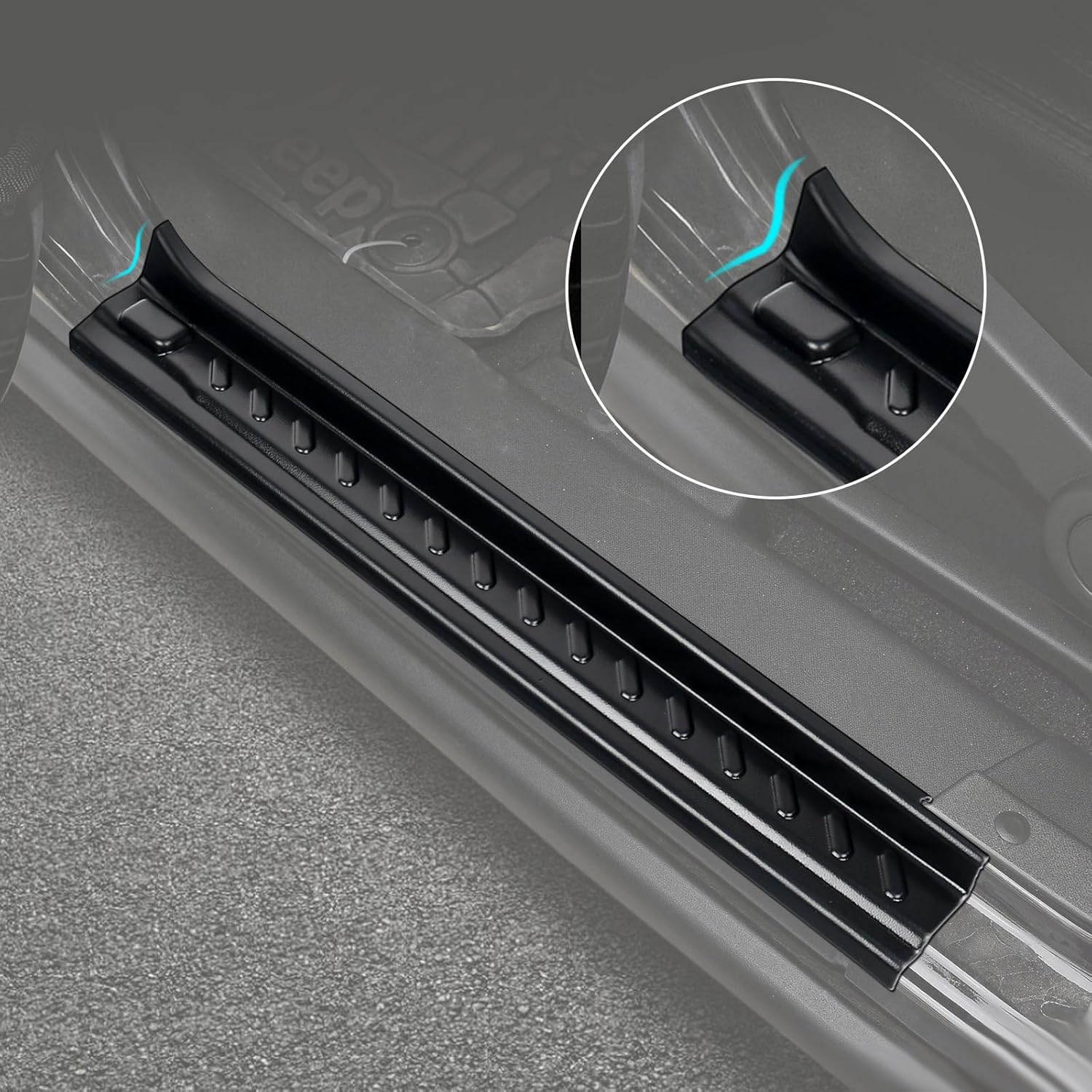 ABS Material Door Sill Protector for for Jeep Wrangler 2011-2017 Accessorie Door Sill Guard Decorative