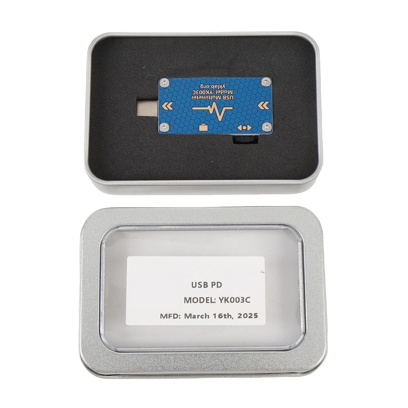 Demeras Probador de Voltaje Tipo C Multímetro Portátil USB C Compacto para Detección de Cables de Datos Aleación de Aluminio 1 Unidad