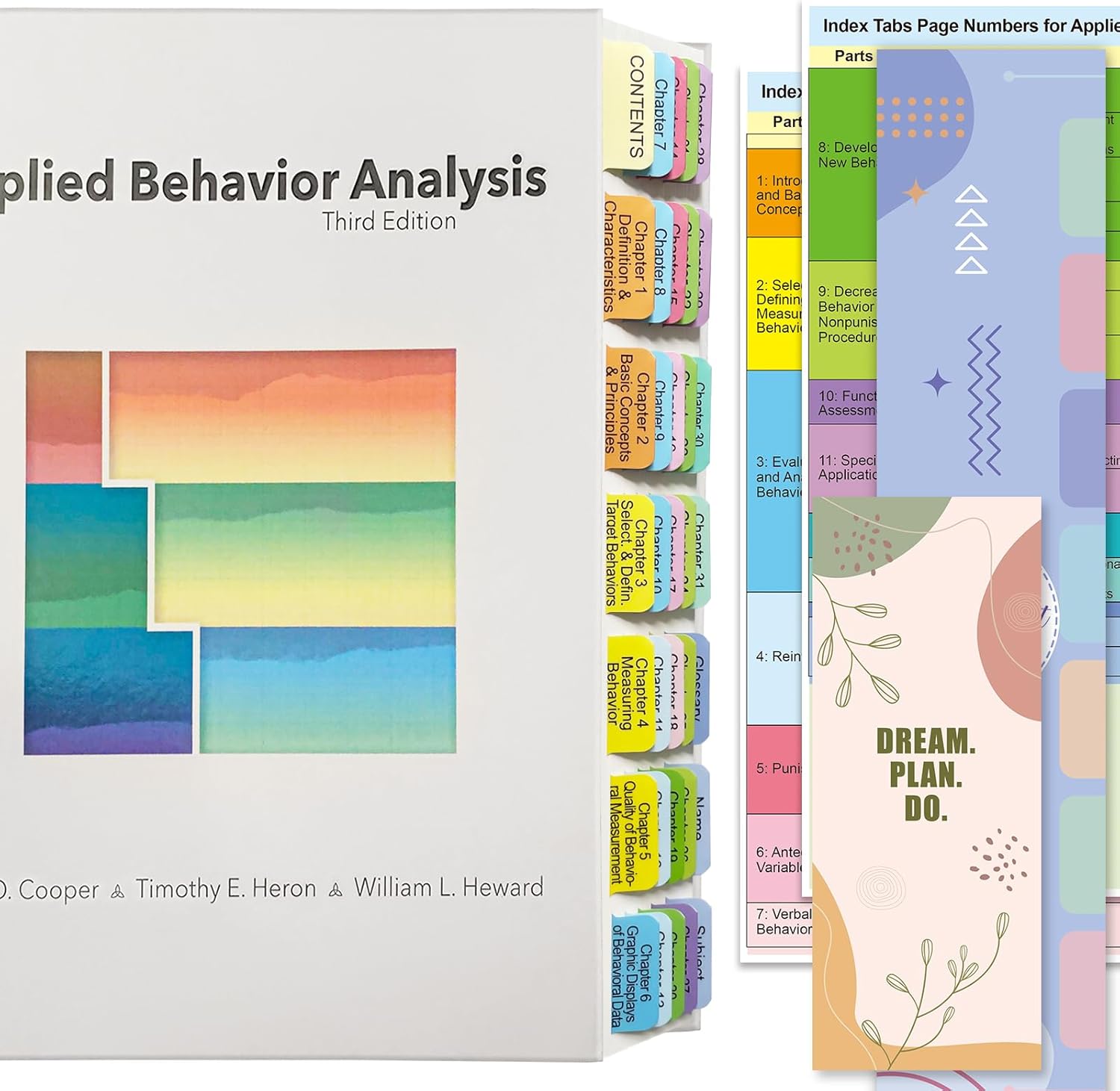 Index Tabs for Applied Behavior Analysis Cooper 3rd Edition, Complete Book Tabs Set (Book not Included), 60 Color-Coded Tabs for Every Chapter, Laminated & Waterproof & Repositionable Index Tabs for Applied Behavior Analysis Cooper 3rd Edition, Complete Book Tabs Set (Book not Included), 60 Color-Coded Tabs for Every Chapter, Laminated & Waterproof & Repositionable