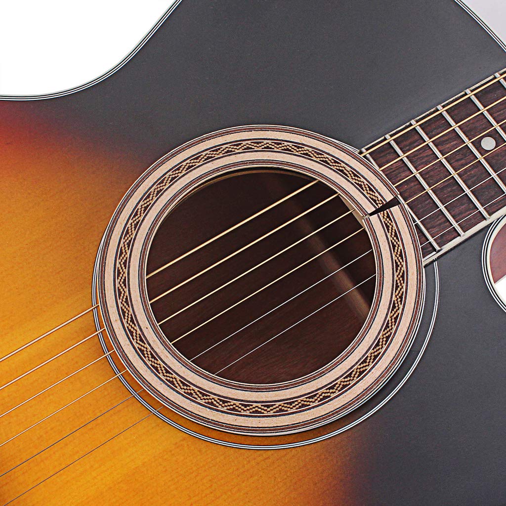 Guitar Part for 90mm Classical Guitar Wood Inlaid Soundhole Acoustic Guitar Rosette