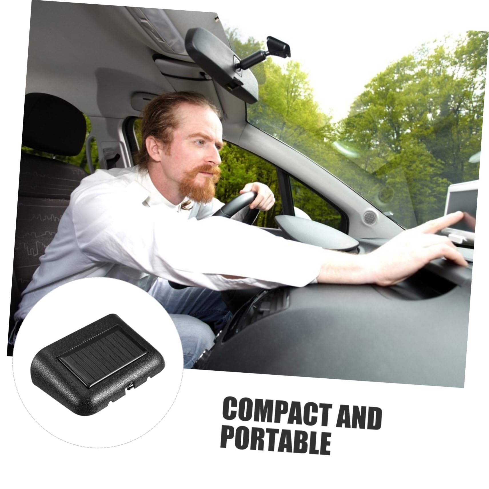 Reloj de Coche de Alta Precisión Solar y Luminoso Negro