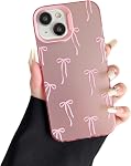 ZTOFERA for iPhone 16E/iPhone 17E Case,Cute Pink Ribbon Bow Tie Planet Star Floral Aesthetic Phone Case,Trendy Slim Hard IMD Shockproof Protective Bumper Phone Cover for Women Girls,Bowknot