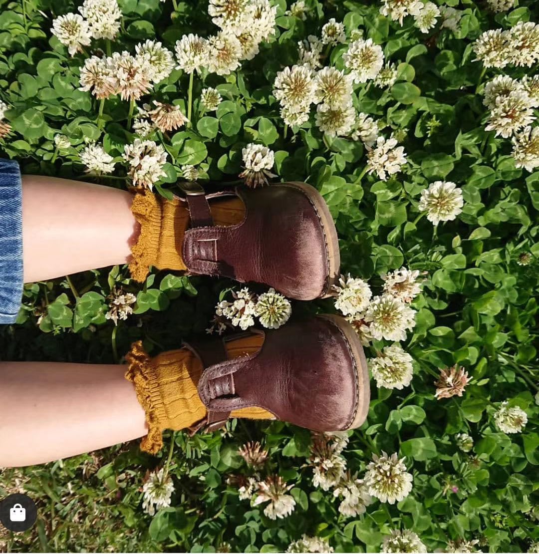 Pequeñas niñas vintage volantes tobillo encaje calcetines niño niñas botas calcetines