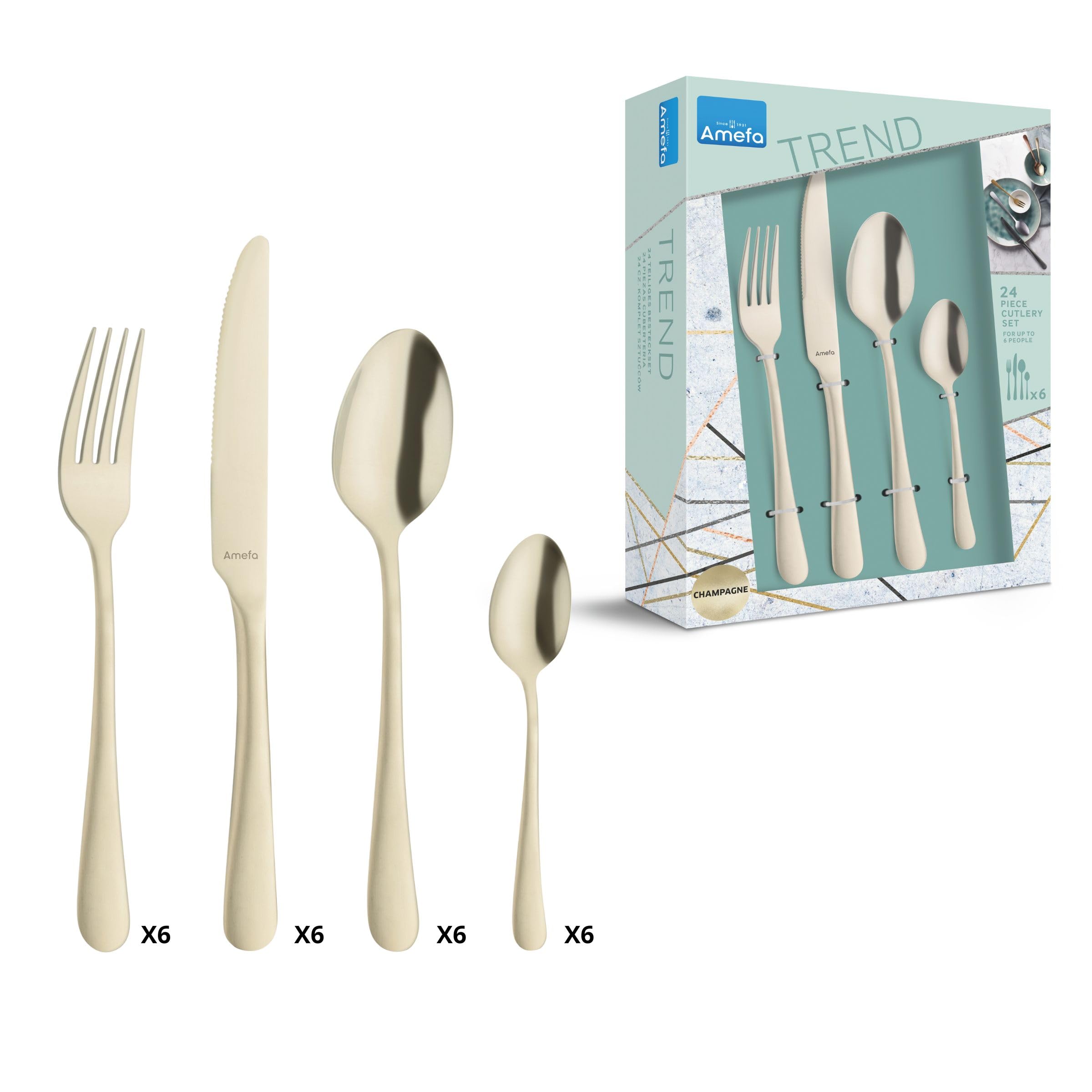 Amefa AUSTIN CHAMPAGNER 24-teiliges Besteckset