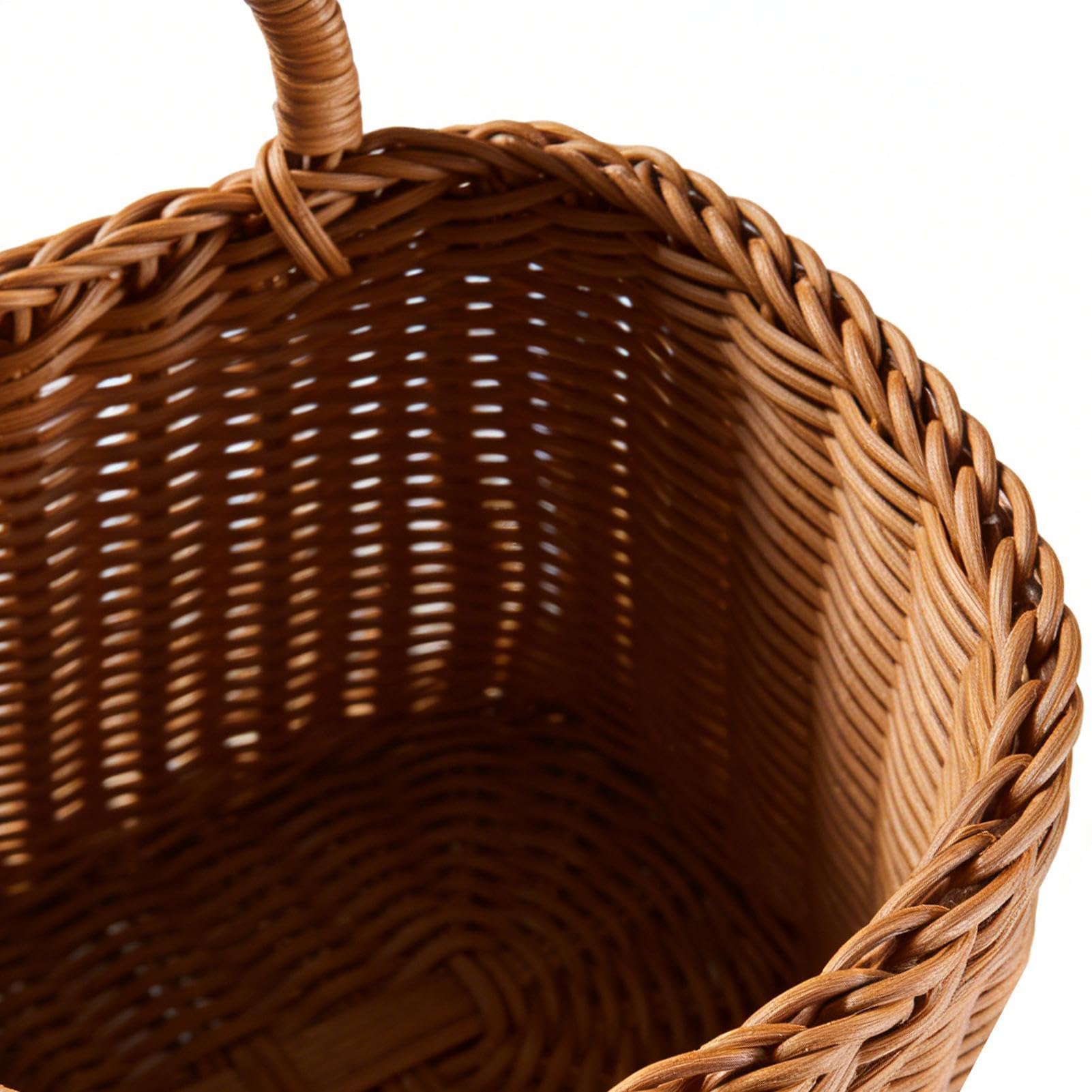 Cesti per Parete | Portafrutta e Portapane in Intrecciato | da Parete in Rattan | per Cucina Ingresso Camera Soggiorno Casa Interno Esterno