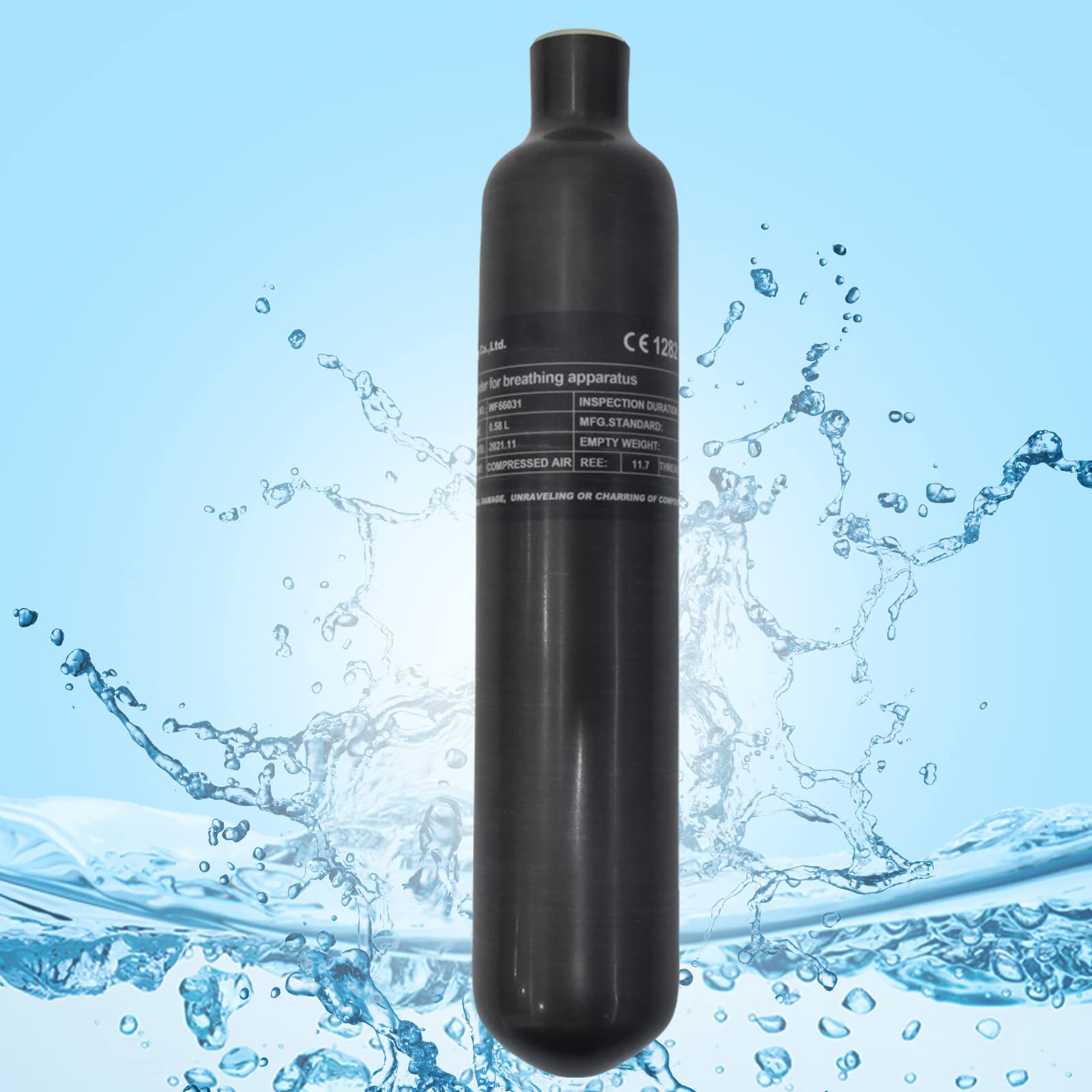 Buy 30Mpa 4500Psi 0.58L 580cc Carbon Fiber Cylinder Paintball HPA Tank Hunting for PCP Air