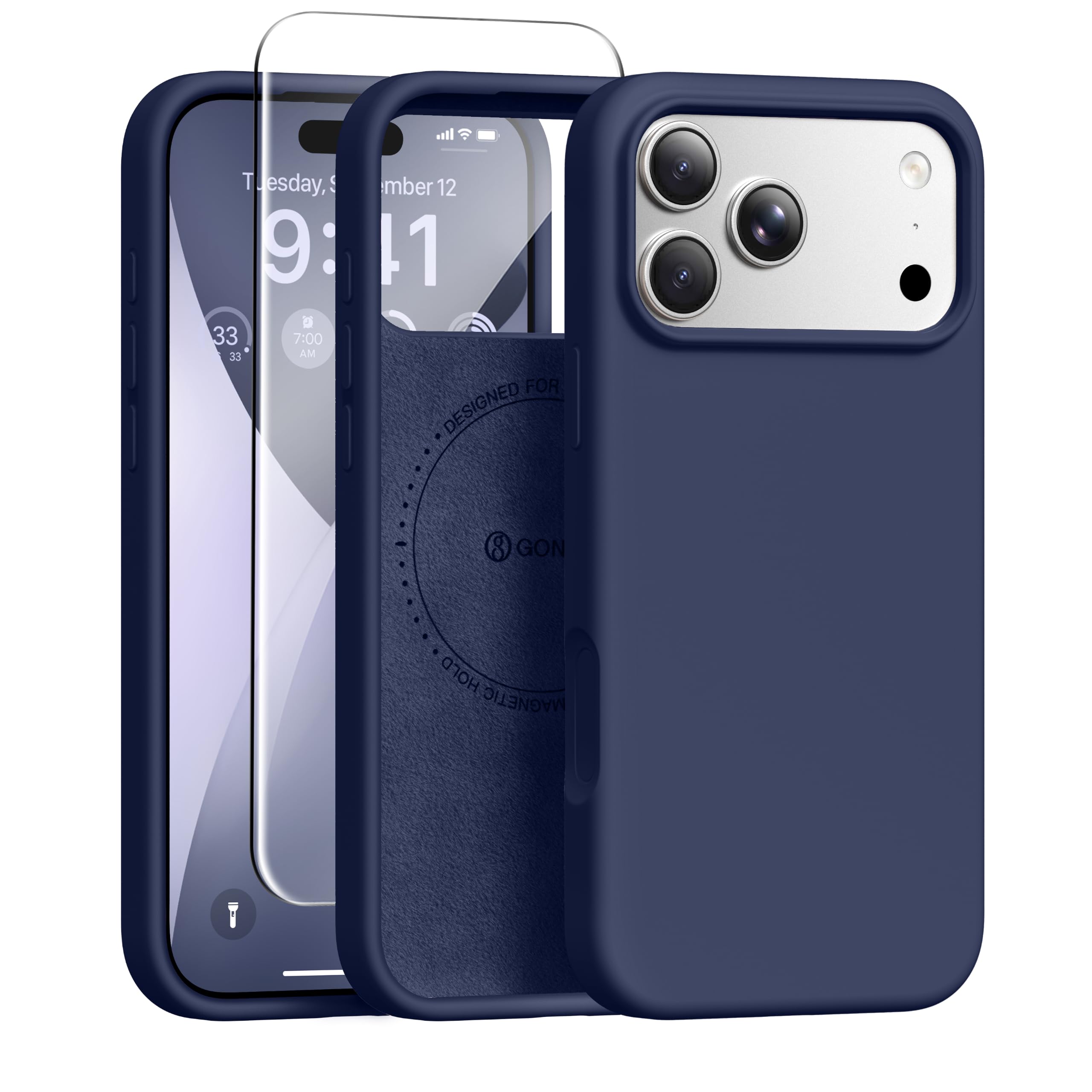 GONEZ for iPhone 18 Pro Max Case/iPhone 17 Pro Max Case, Midnight Blue