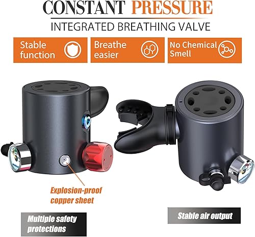 Miniatura 4 de Mini tanque de buceo de 0.5L con certificación DOT, tanques de buceo reutilizables, equipo de buceo de 5 a 10 minutos, kit de tanque de buceo dentro