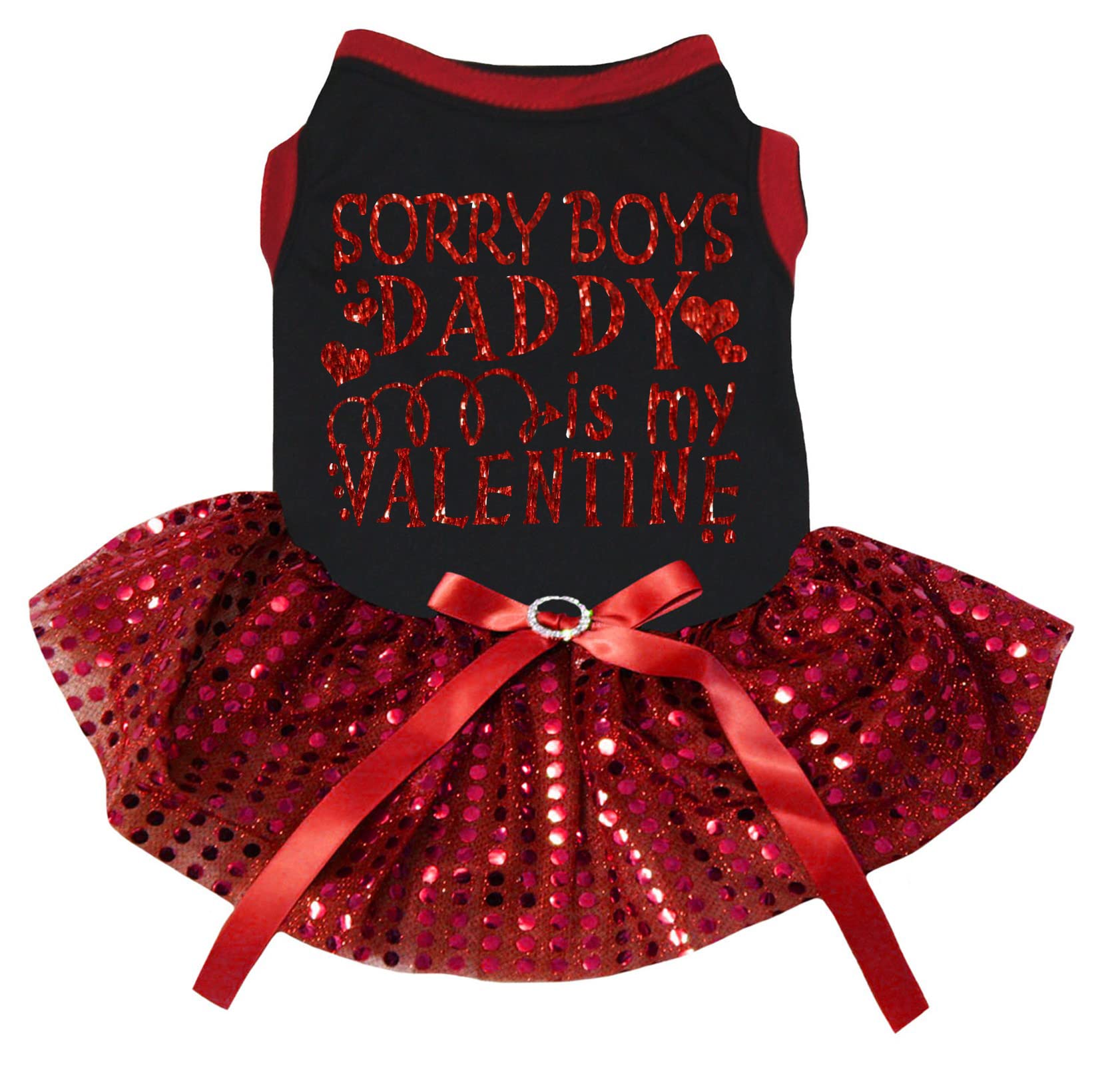 Robe pour chiot à paillettes pour la Saint-Valentin et photos de famille de grand chien XXXL