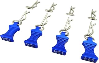 Hot Racing AC03EZ06 Blue bent EZ-Pull Body Clips 21.1mm long 1mm wire (4)