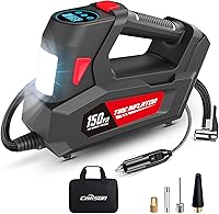 Vista 1 de Compresor de aire inflador de neumáticos, bomba de aire portátil DC 12V Bomba de neumáticos automática con medidor de presión digital, 150PSI