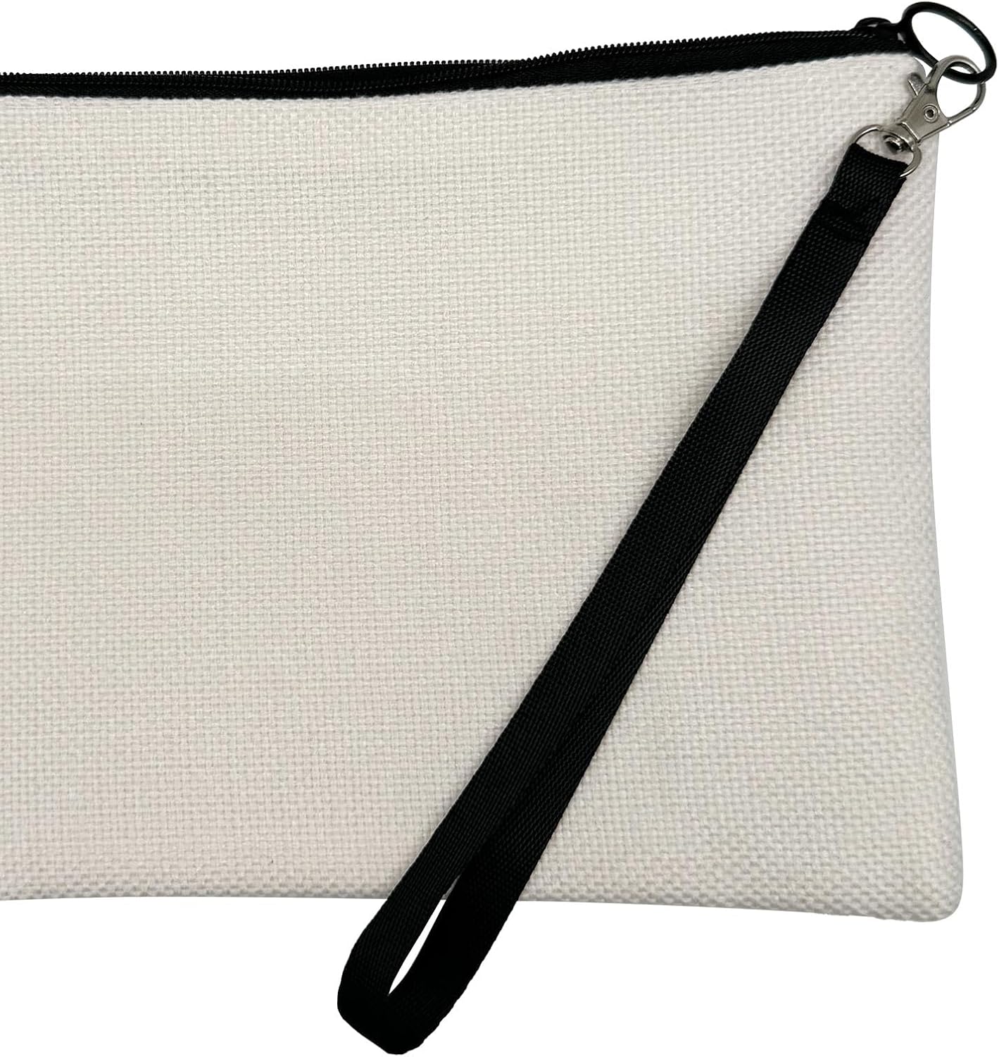 10 Pack Sublimation Makeup Bags 6.3in x 9in Sublimation Blank Canvas Cosmetic Bags, White Linen Blank DIY Heat Transfer Pencil Bags Pen Case for Sublimation DTF/HTV Printing DIY Crafts
