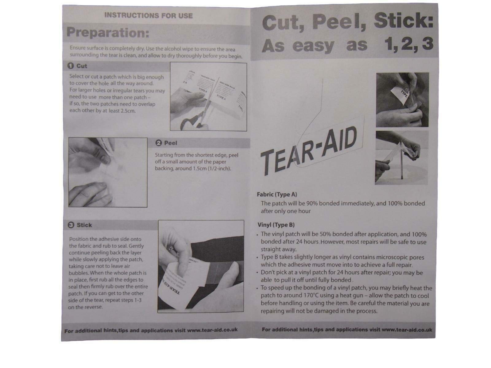 TEAR-AID Kit di riparazione aquilone 6 x 3 tipo A
