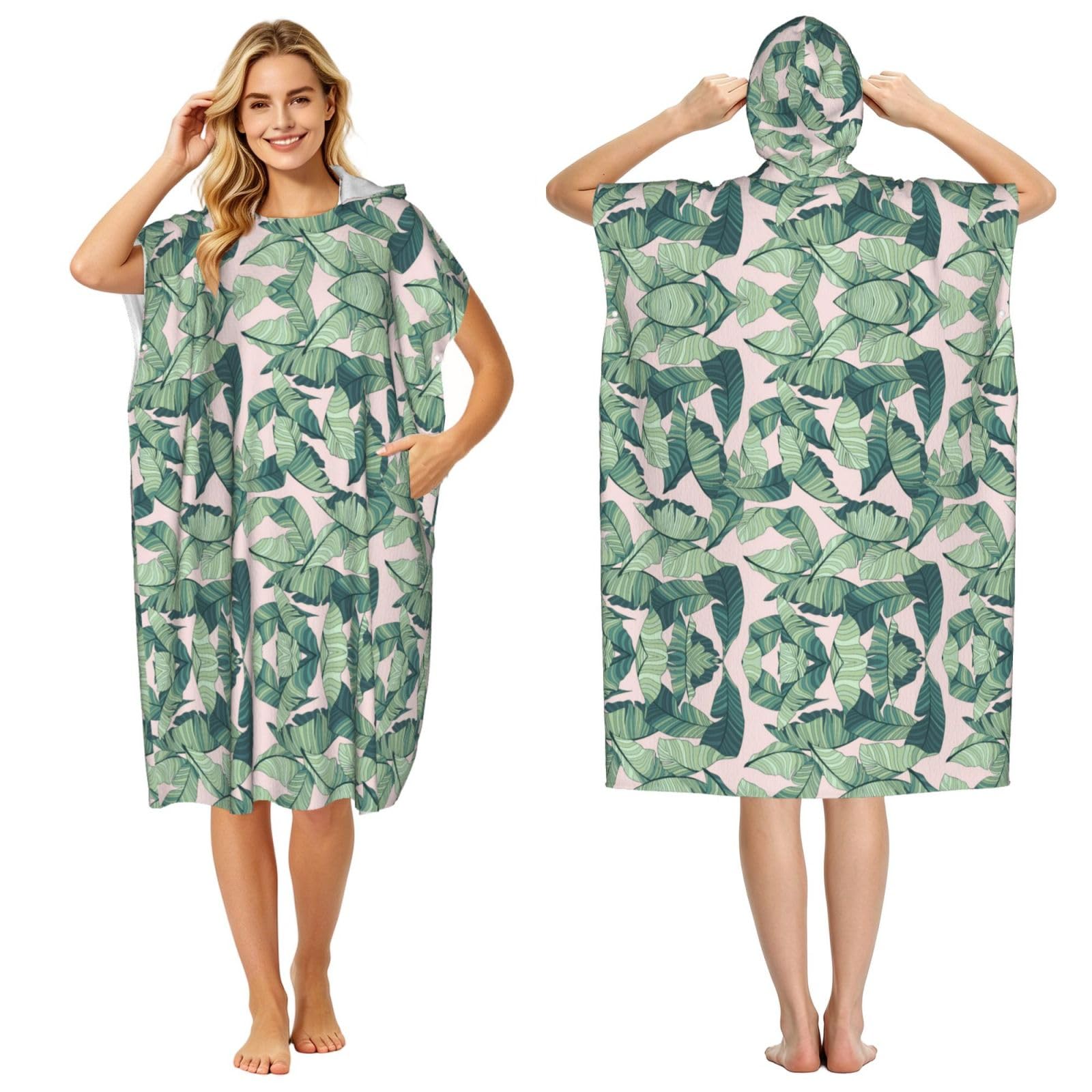 Serviette poncho surf microfibre homme et femme : peignoir à langer séchage rapide pour la natation