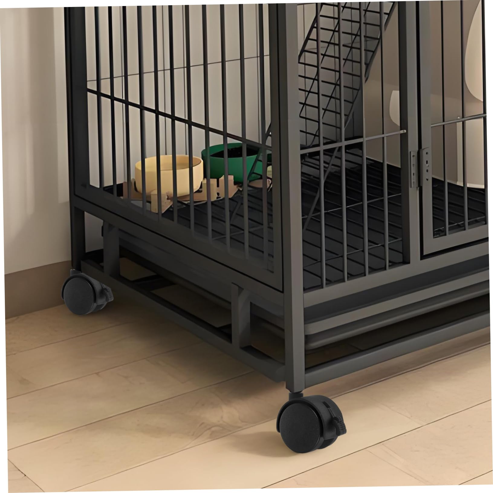 Milisten 6 Pièces roulettes de Cage de Chat roulettes pour Cage pour Animaux de Compagnie Remplacement des Roues de la à Oiseaux discutez à Chat Accessoires de Bureau Fer