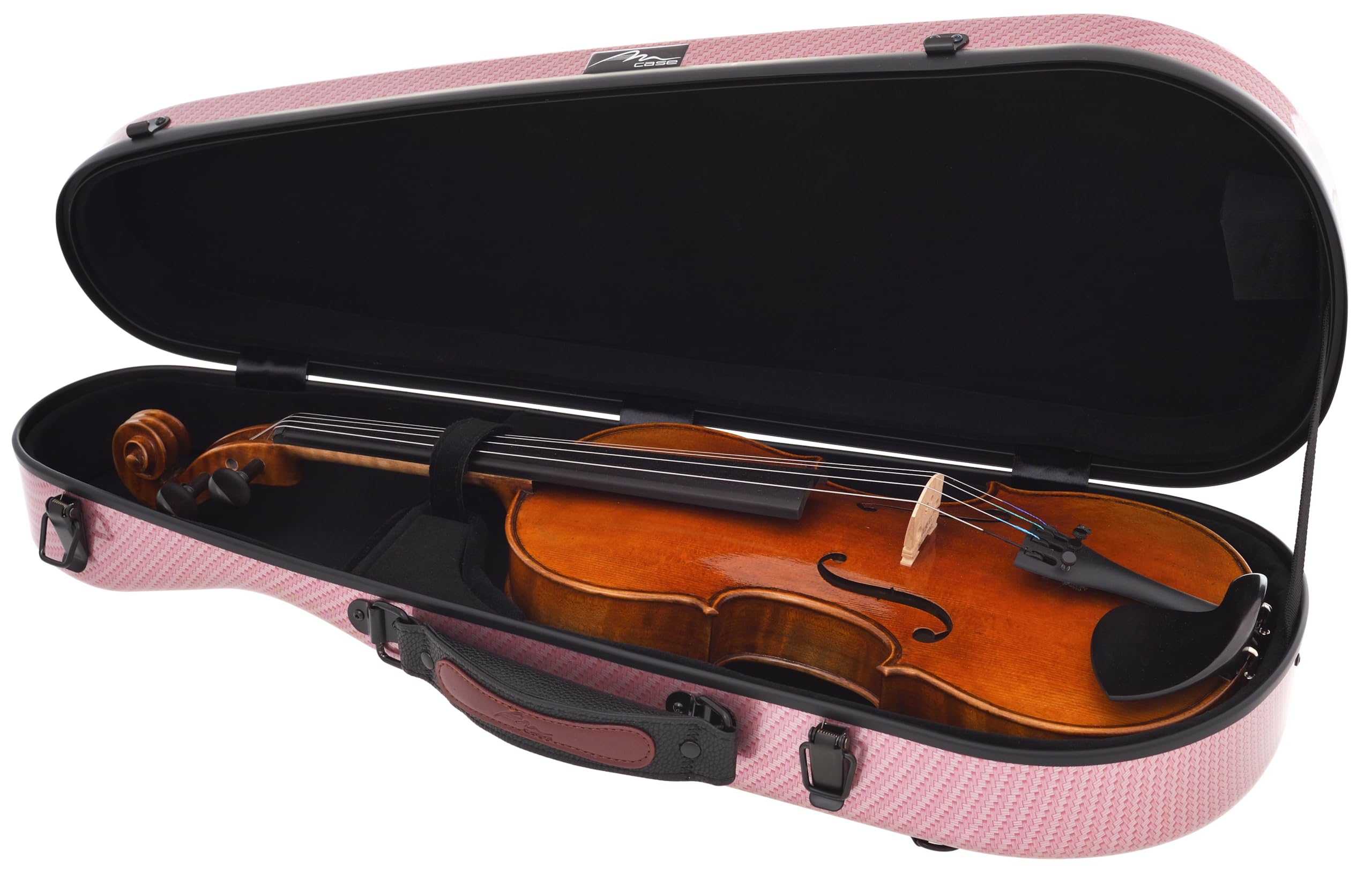 Geigenkoffer Fiberglass 4/4 SlimFlight special rot M-case + Bogenkoffer