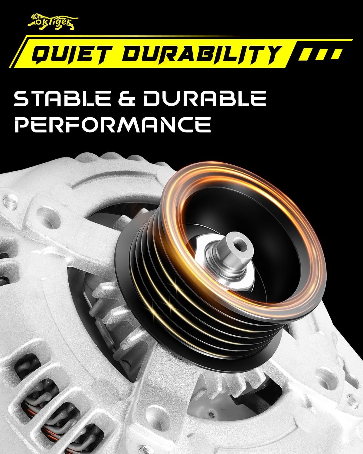 Oktiger Upgraded Alternator for Hyundai Sonata 2015-2019 2.0L 2.4L, Santa Fe 2019-2020, Santa Fe Sport 2017-2018, for KIA Optima Sorento Sportage, L4 12V 150A Clockwise 6-Groove Pulley, OE 37300-2G061