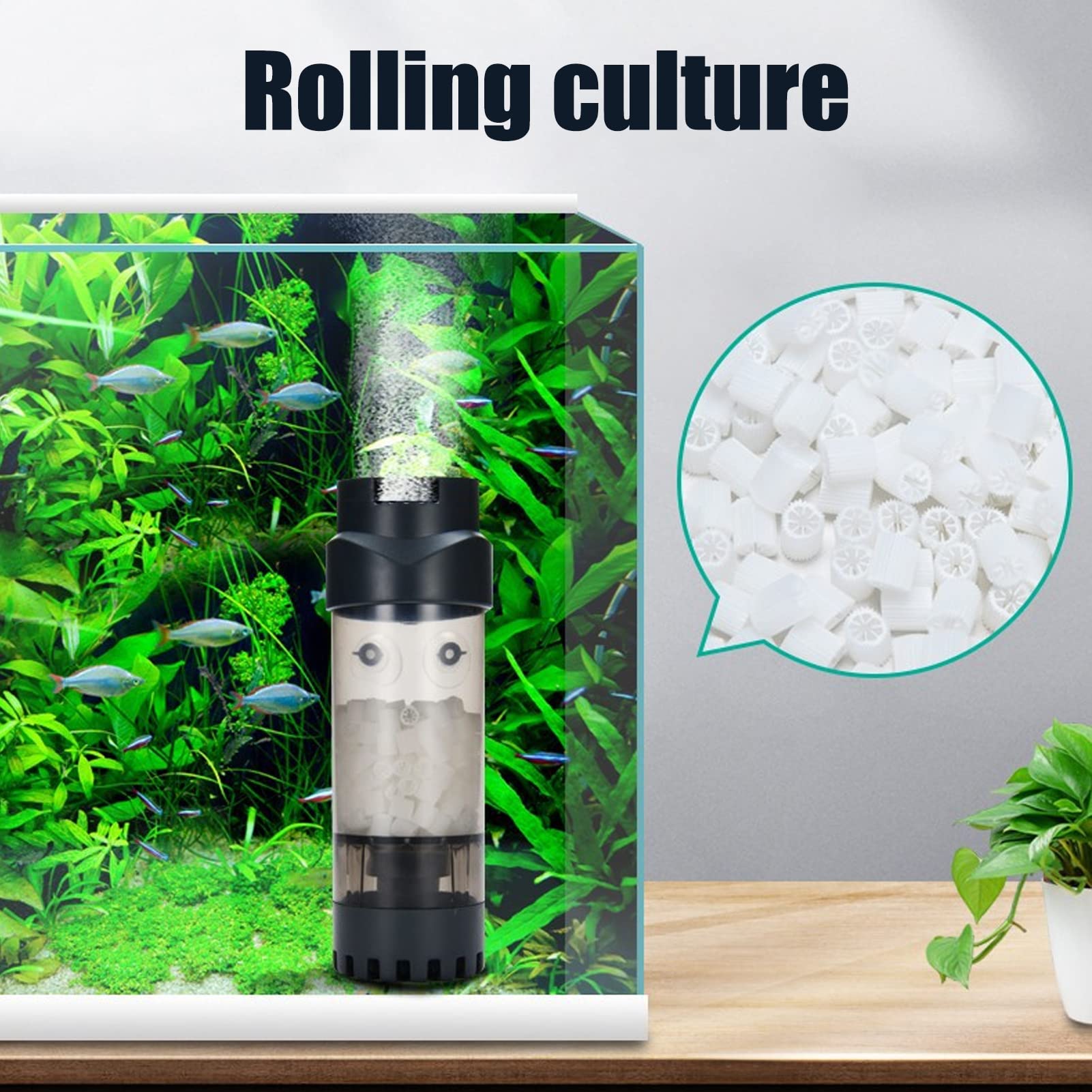 Amazon | 水槽フィルター 流動フィルター 二重ろ過 水槽用流動床