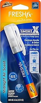 Armor All Fresh FX Smoke X Car Odor Eliminator Spray Pump, On-The-Go Car Air Freshener Spray, Midnight Air Scent, 0.15 Oz