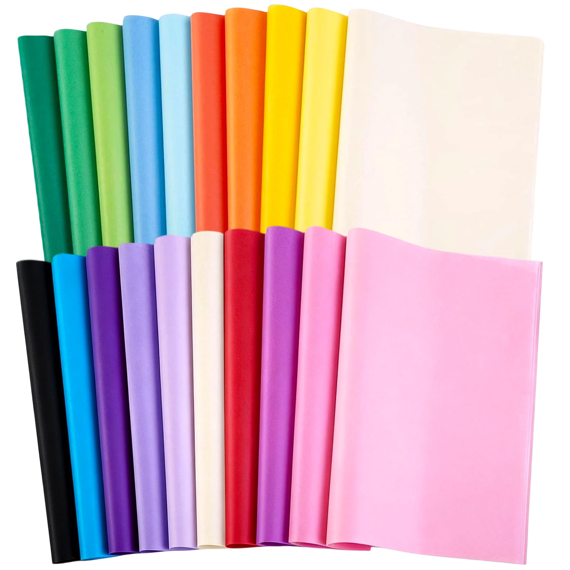 Bitone 60 Colourful Tissue Paper for Wrapping Gifts,Coloured Tissue Paper with 20Colors,35x50cm Paper Sheets Perfect for Packaging Gifts and Crafts,DIY Art Craft,Party,Floral,Festival Gift Packaging
