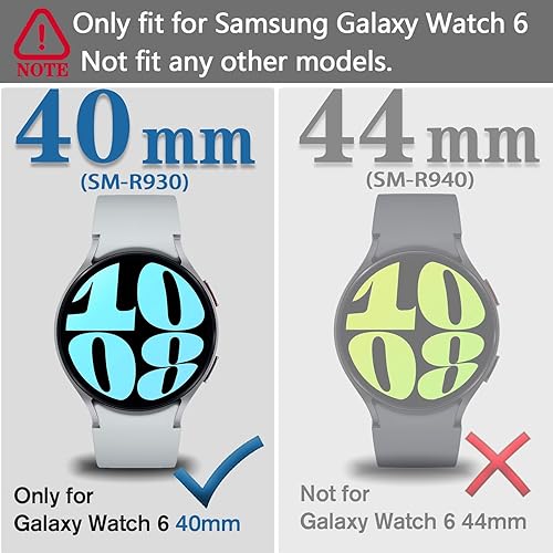 Miniatura 3 de Wugongyan Funda protectora de pantalla compatible con Samsung Galaxy Watch 6 de 1.575 pulgadas, 1.732 pulgadas, flexible y suave, TPU en todo el