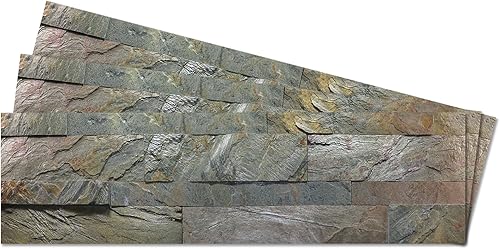 Stoneflex Azulejos de piedra 3D autoadhesivos para despegar y pegar, se adhieren a la pared del muro de la cocina, sala de estar, oficina, baño,