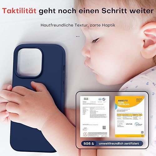 Vista 363 de TOCOL - Funda 5 en 1 para iPhone 11, con 2 protectores de pantalla + 2 protectores de lente de cámara, funda delgada de silicona líquida a prueba