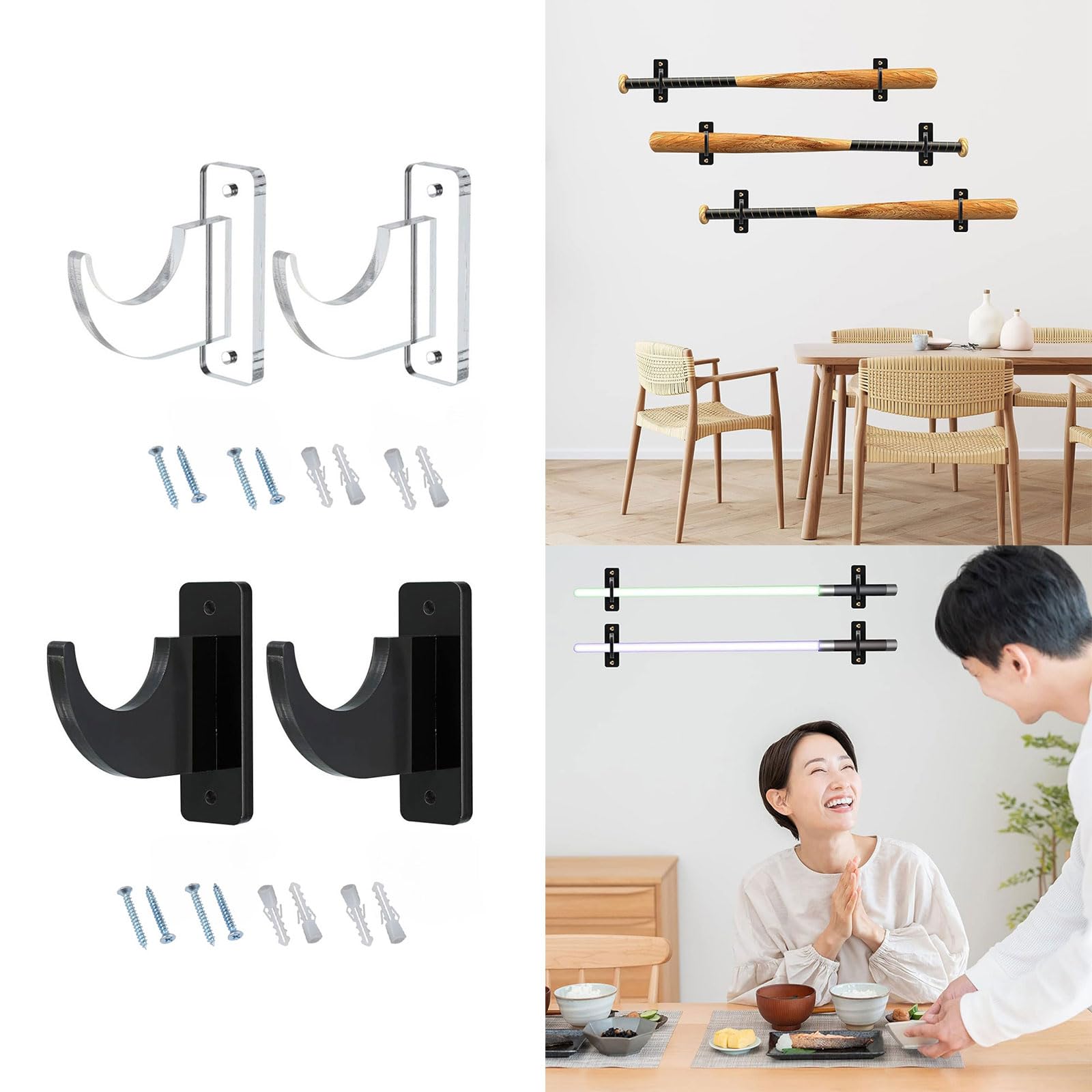 Support Mural En Acrylique Transparent Pour Accessoires Capillaires Etagere A Peigne 99341658