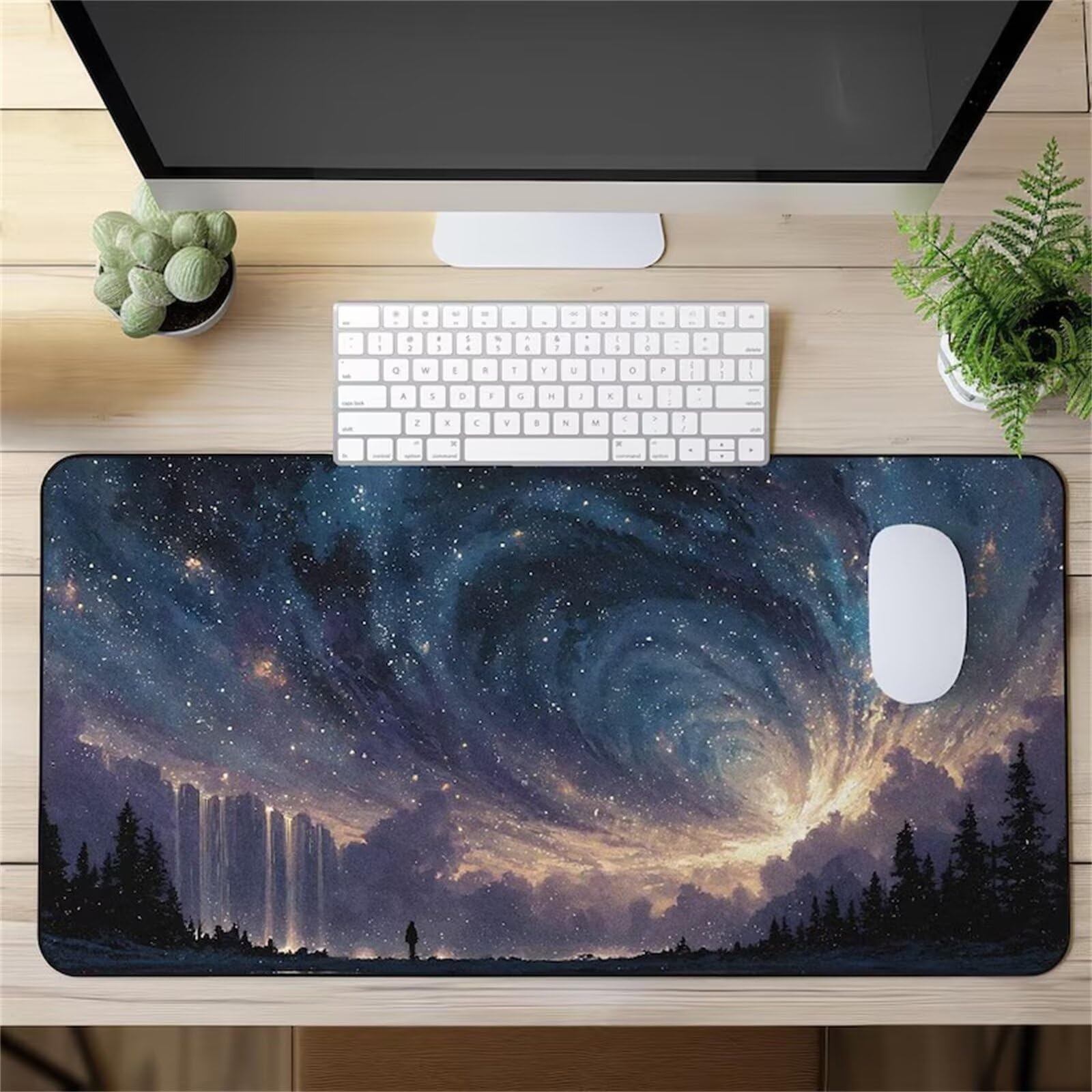 Tapis de souris grand format Stellar Vortex 1500x800 pour souris gaming