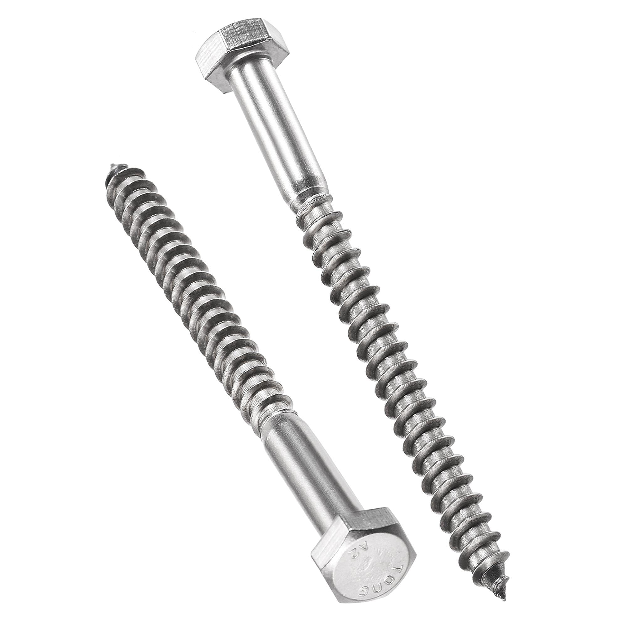 TA-VIGOR 10Pcs Coach Screws, M8 x 100mm Hex Head Lag Bolts