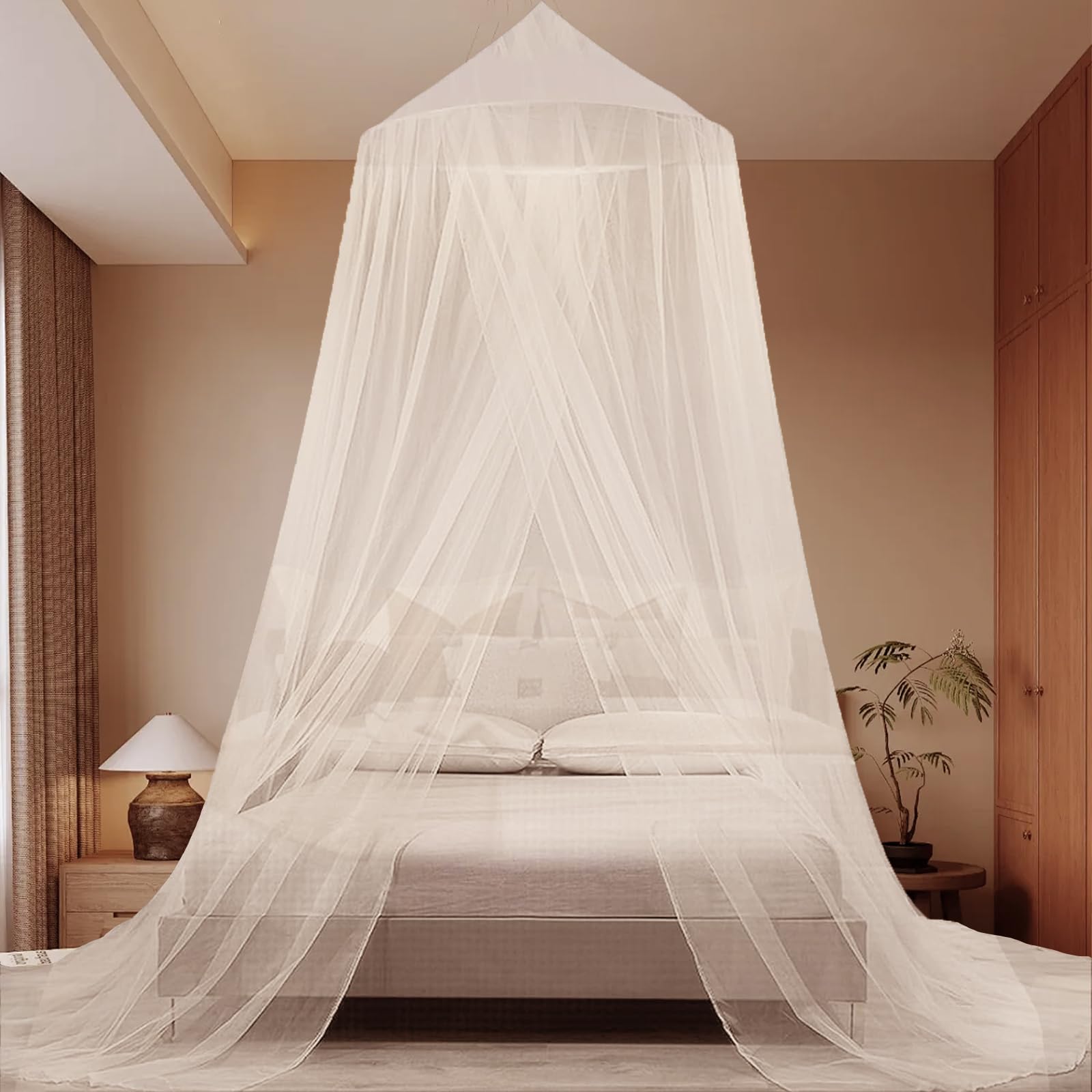 Zanzariera Letto, 60×250×1100cm Zanzariera Letto Matrimoniale, Zanzariera per Letto, Zanzariera Da Letto Baldacchino, Zanzariera a Tenda per Letto, Adatto Per Interni Ed Esterni