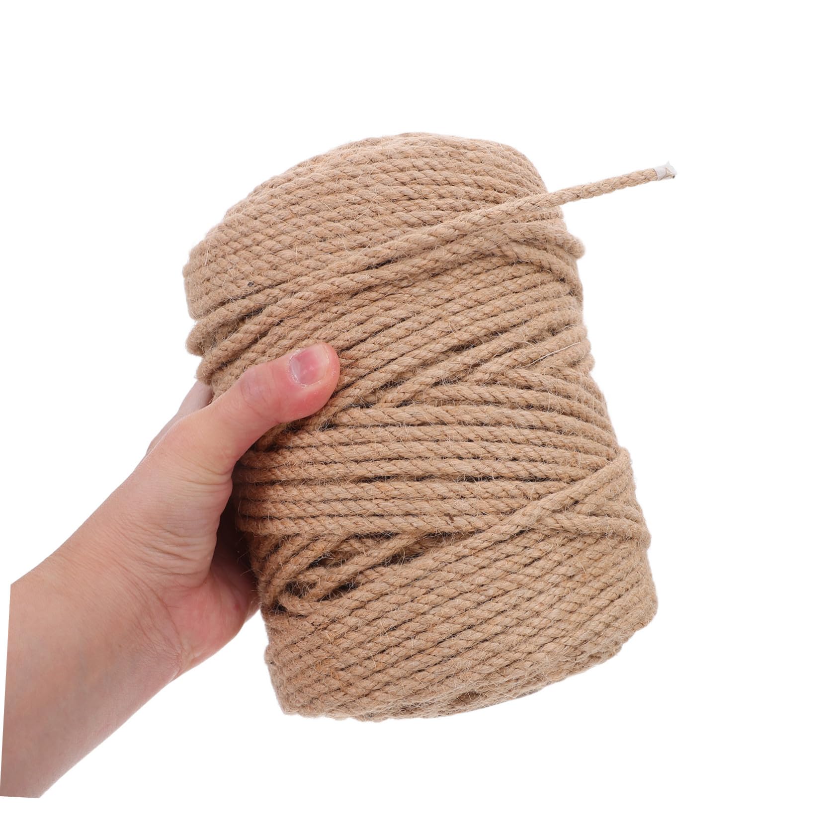 Tofficu Ficelle de Jute Naturelle Tressée pour Emballage de Colis Ficelle Décorative Bohème Corde à Tisser