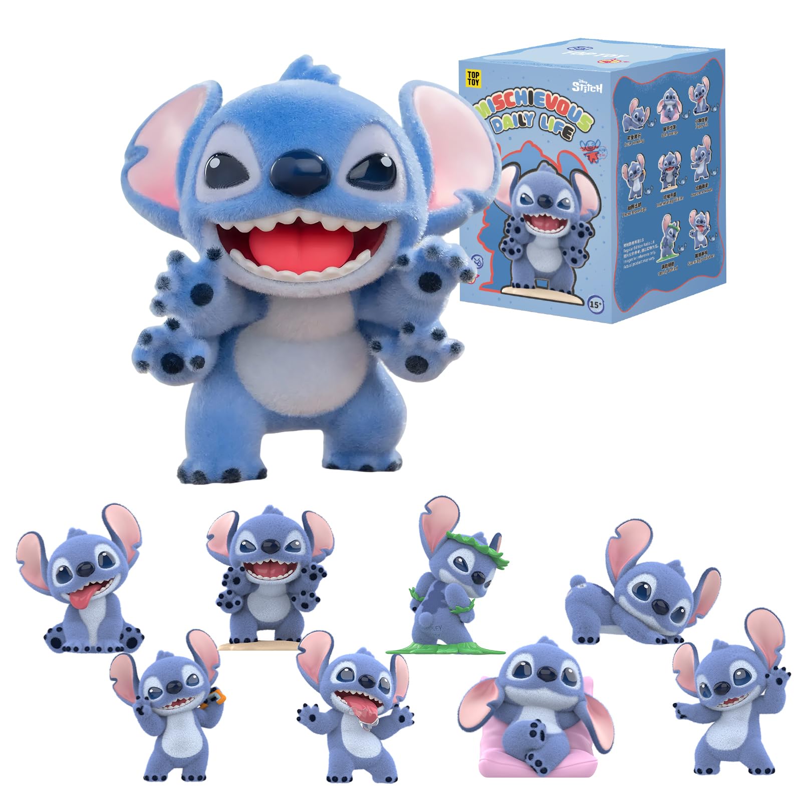TOP TOY Disney Stitch "Funny Daily Life" Series [1 Piece] Gacha Blind Box Figure Soft PVC Premium Toy Birthday Present for Disney Character Collectors : Toys & Games