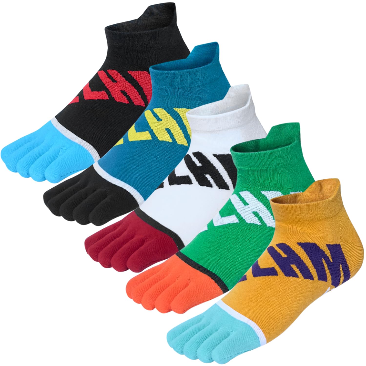 Kevaler5 Pairs Men's Toe Socks Cotton Five Finger Socks Sneaker Socks with Toes Single Sweat-Wicking Quick Dry Breathable Soft EU 40-45