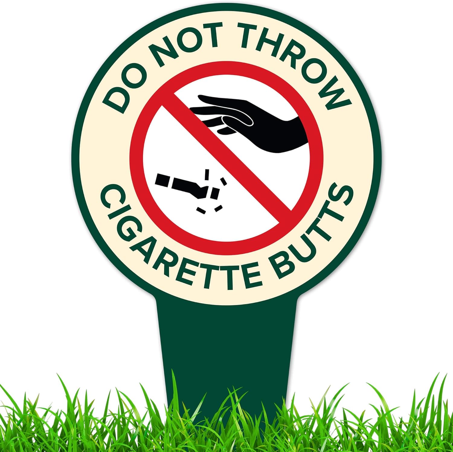 Amazon.com: Do Not Throw Cigarette Butts Sign, 7"x13", Heavy Duty ...