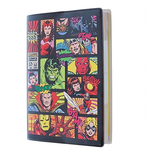 Grupo Erik Marvel Comics Diary 2024 | 17 Months Diary Week To View A6 | August 2023 - December 2024 | Mid Year Diary 2023-2024 | 2024 Weekly Planner | Marvel Gifts