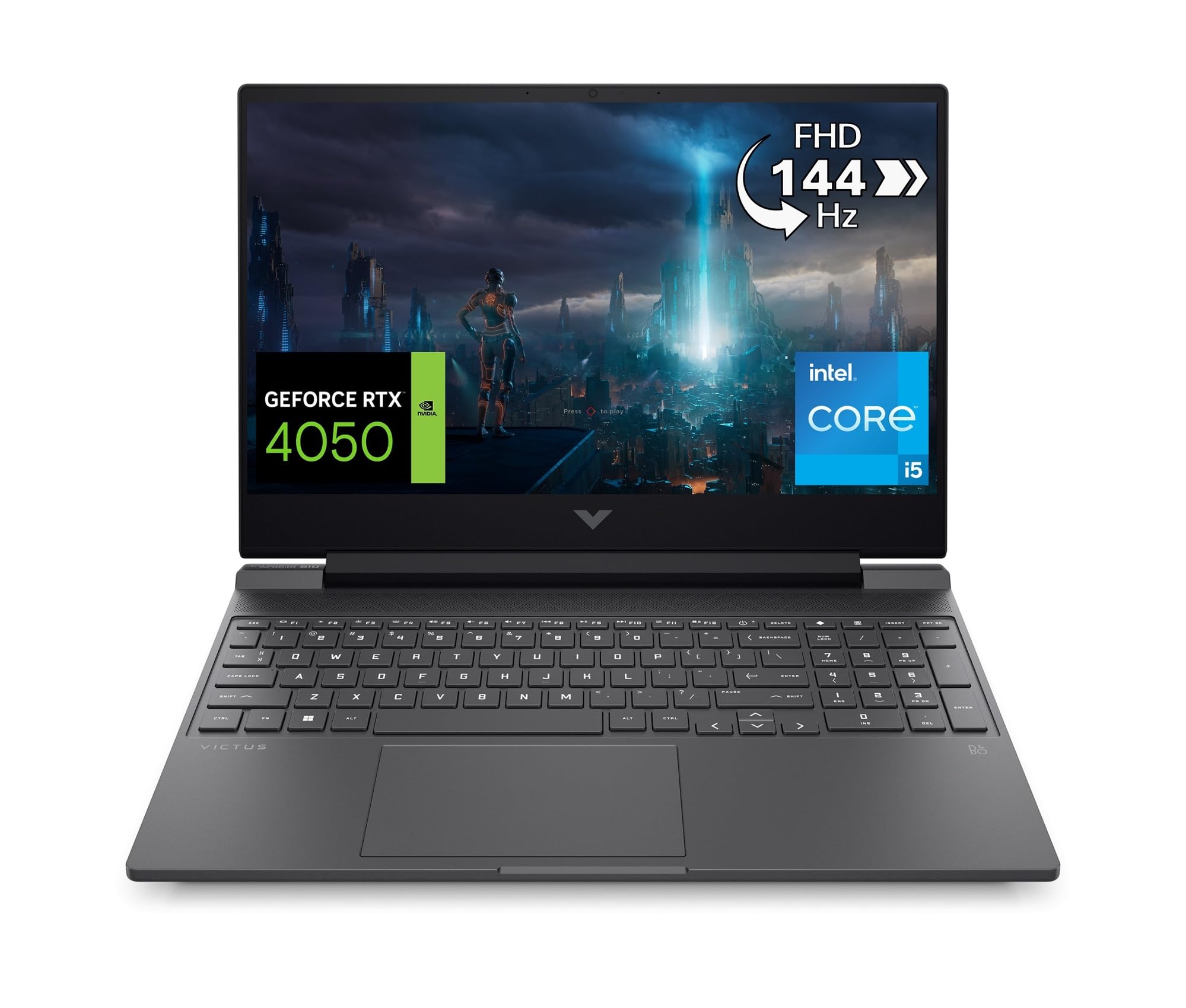 HP Victus 15-fa1005sl Notebook, Intel Core i5-12500H, RAM 16GB, 512GB SSD NVMe PCIe M.2, Display 15.6" FHD IPS 144Hz, Scheda Grafica Nvidia RTX 4050 da 6GB, Wi-Fi 6E, BLE 5.3, Windows 11 Plus, Grigio 16GB + 512GB RTX 4050 6GB INTEL Core I5 12500H