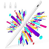 BAZO Penna Compatibile con iPad 2018-2025, Penna per iPad Palm Rejection, Ricarica rapida, Sensibilità All’inclinazione, per ipad 11 A16, 10, 9, 8, 7, 6,Pro 11, 12.9,Air 3, 4, 5, M2, M3,Mini 5, 6. bs