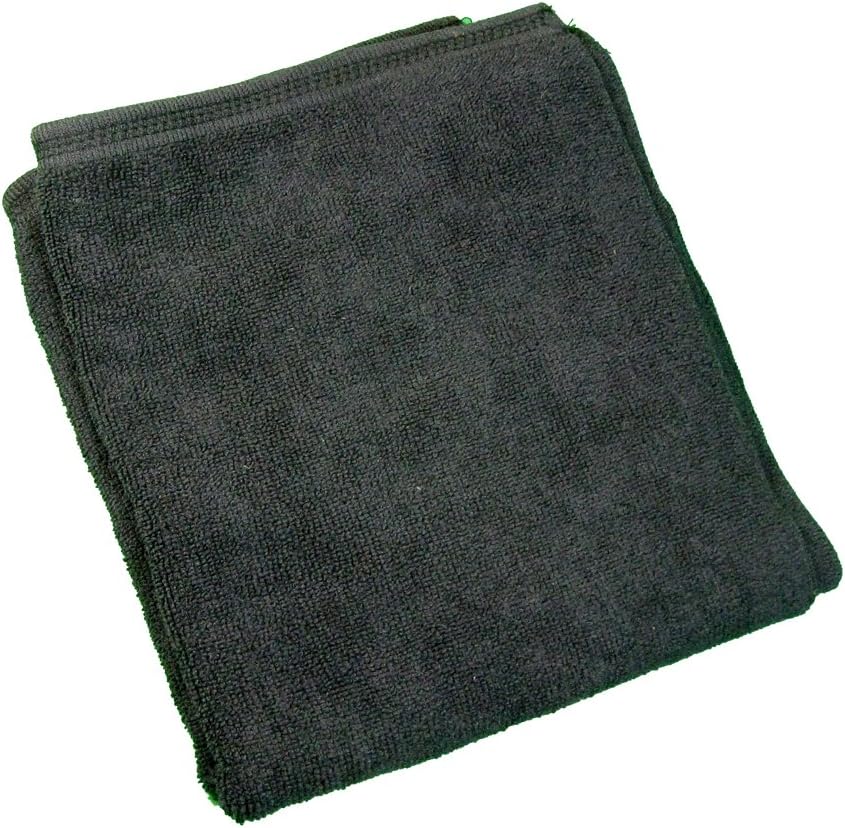 BrillianizeDeep Pile Black Microfiber Terry Polishing Cloth - 12 Pack