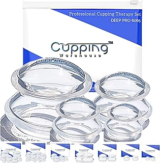 Cupping Warehouse Supreme 4 DEEP PRO 6065 Sturdy Harder Rigid Cups for Advanced Treatments - Professional Cupping Therapy Sets Chinese Silicone Massage Suction Cups for Joint, Pain, Muscles, Fascia